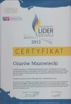 Certyfikat-Ożarów Mazowiecki Samorządowym Liderem Edukacji 2012