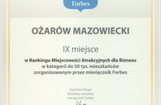 Nagroda miesięcznika Forbes (2012)