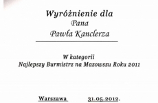 Najlepszy Burmistrz na Mazowszu (2011)