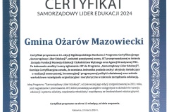 certyfikat-gmina-ozarow